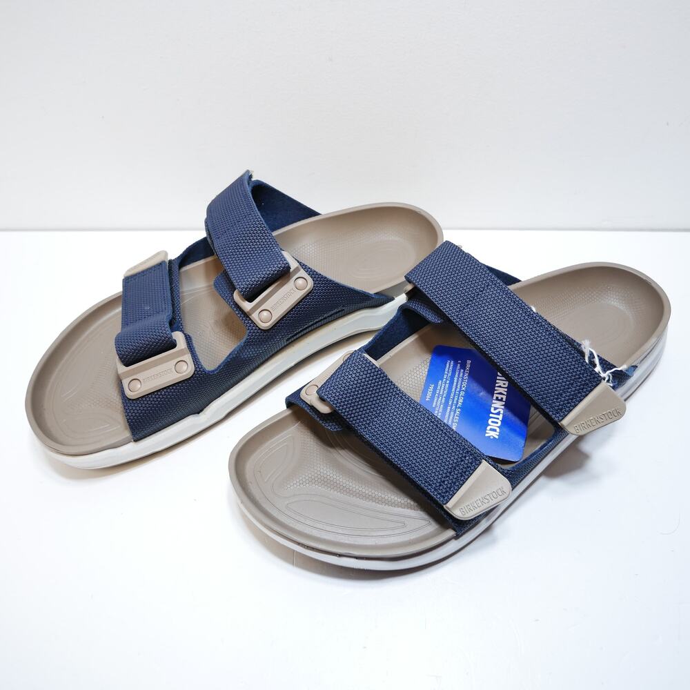 New Birkenstock Atacama Birko-Flor Sandal Navy Tan Mens Size 8/8.5 EU 41 - Picture 3 of 6